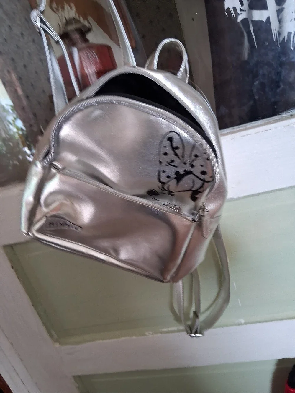 Disney Minnie Metallic Silver Mini Backpack